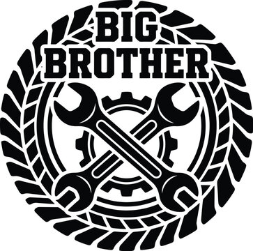 Mechanic Logo with Wrench and Gear