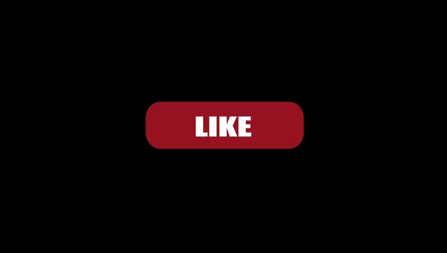 Red Social Media Like Button Animation with Cinematic Motion, Glowing Effect and User Engagement Concept