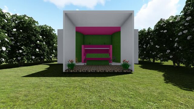 Modern Exhibition Stall in Forest Guest 