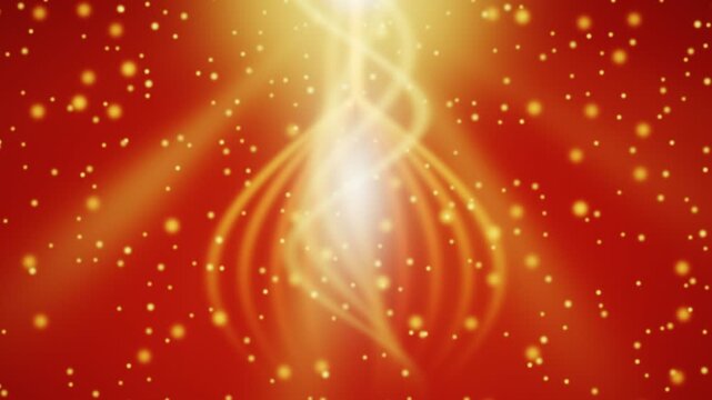 Abstract glowing holy spirit fire with golden light and particles. 4K Video