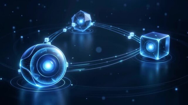 Premium 2.5D agent to agent communication network with glowing bidirectional signals for autonomous AI systems, enterprise connectivity, and intelligent collaboration.