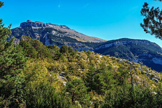 Hiking the Majada de Gabardito trail at Canfranc in Huesca, Spain. Close to the border with France.