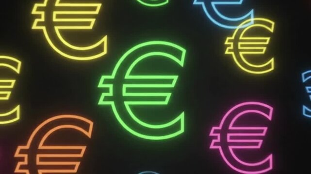 euro currency symbol on blue background