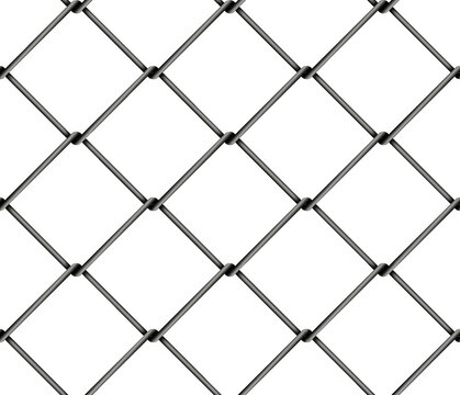 Seamless metal wire mesh fence pattern