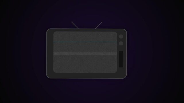 retro tv set with copy space, grainy noise