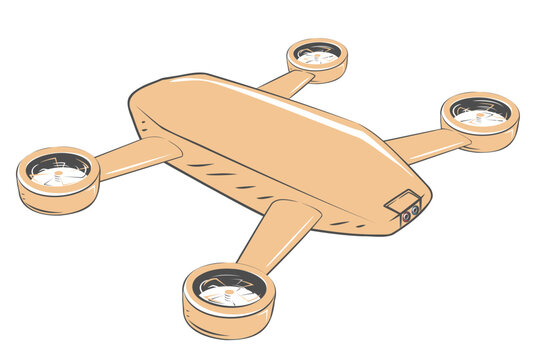 Drone isolated on white background. 