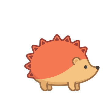 Cartoon hedgehog illustration isolated on transparent background