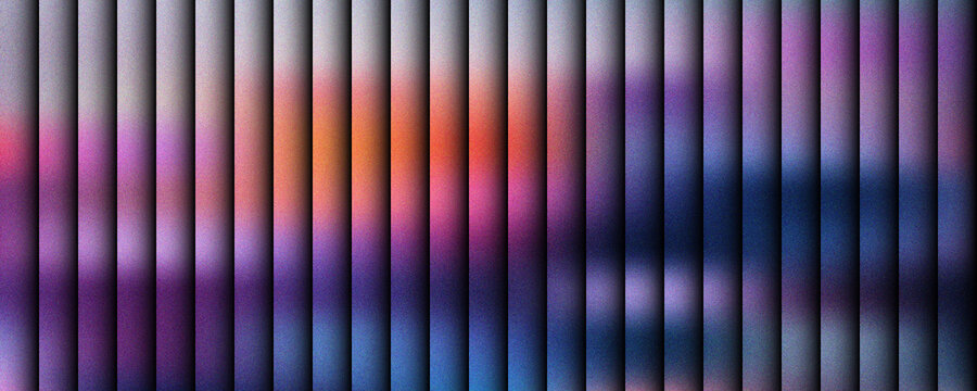 Abstract vertical bar pattern with vibrant purple and blue gradient colors. Modern geometric stripe background for digital marketing. Colorful rhythmic line texture for creative web banners.