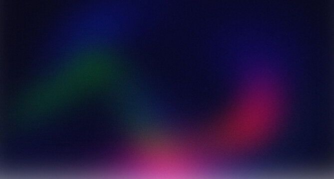 Abstract dark background with soft glowing neon pink and green light gradients and grain texture