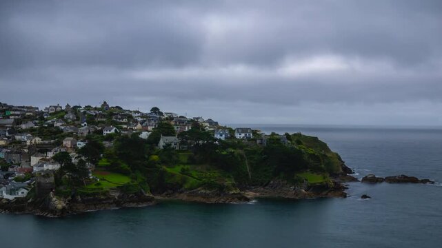 Fowey Harbour timelapse, Cornwall, UK.  Whole day timelapse showing tides and movement of many boats