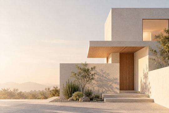 Quiet home facade abstract