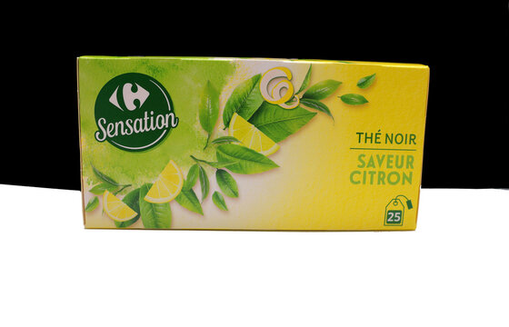 Boite de th&eacute; noir de carrefour