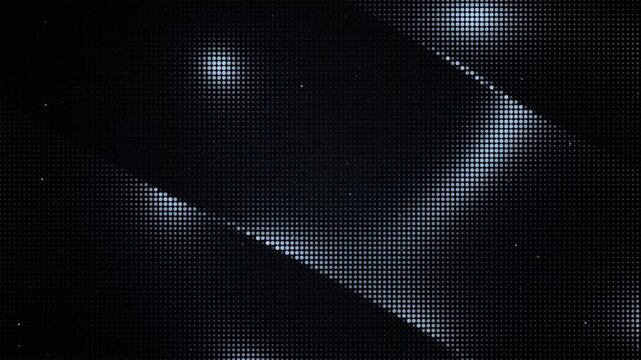 Abstract digital halftone dot matrix and light wave motion loop