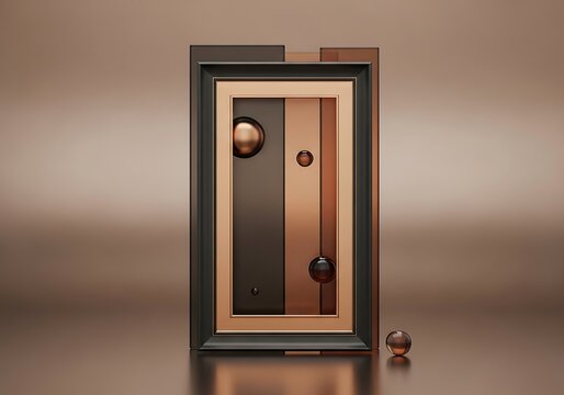 Pixel art door with small character standing outside