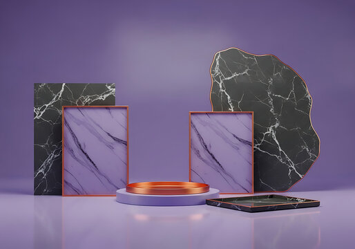 Abstract laptop with cracked screen reflection