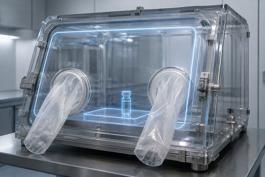 Empty cryogenic glovebox chamber