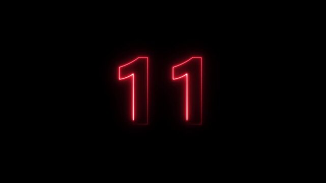 Red Neon Quotation Marks Pulsing Against Black Background Abstract Motion Graphic