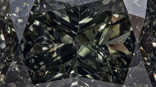 Extreme Close-Up of Faceted Luxury Gemstone Texture