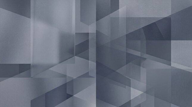Abstract Geometric Background with Layered Translucent Architectural Shapes