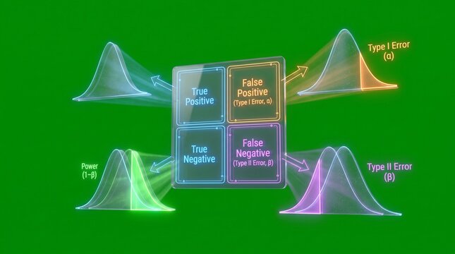Confusion matrix diagram showing true and false positive and negative rates