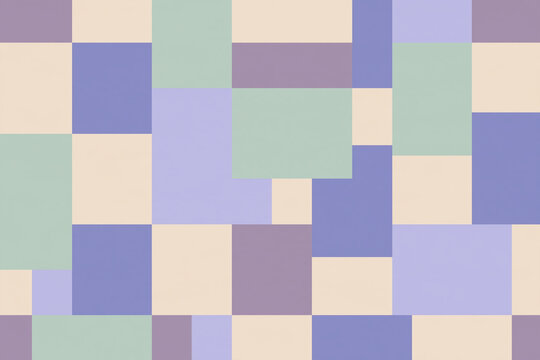 Modern Abstract Geometric Pattern with Pastel Colored Rectangles