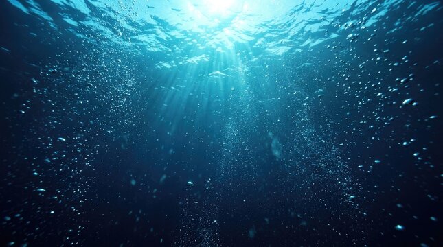 An ethereal underwater scene bathed in shimmering light evokes a sense of tranquility and mystery hinting at the hidden depths of the