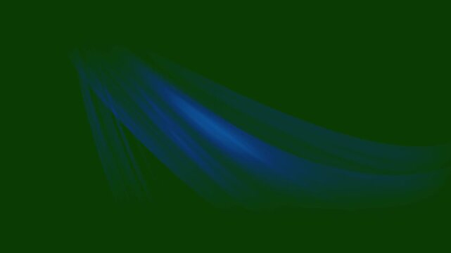 Air conditioning cold airflow animation with blue transparent wind streams, fresh ventilation and purification concept, smooth expanding air waves, dark green background motion graphics, 4K