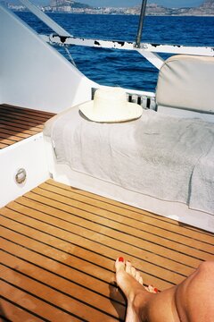 Relaxing on Boat Deck