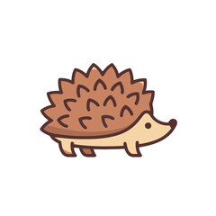 Stylized hedgehog illustration isolated © flafio