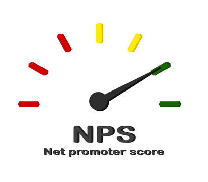 3K net promoter score, isolated on white background.