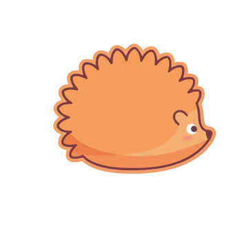 Stylized orange hedgehog illustration