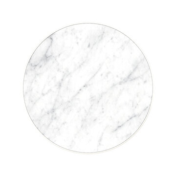 Elegant round marble coffee table top isolated on a white background