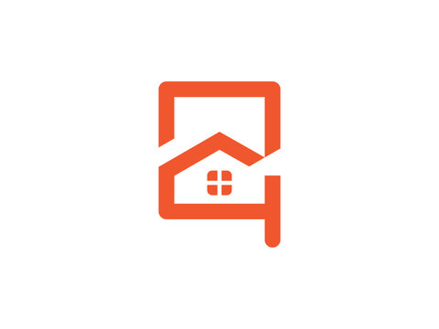 Real Estate House Logo Vector Icon with Letter G Monogram Concept