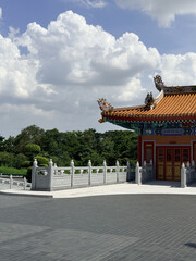 The Tai Hong Kong White Jade Shrine in Bangkok was built to honor His Majesty the King’s 72nd birthday. It is a sacred place known for its elegant white jade statue and peaceful atmosphere. © thanjira.j
