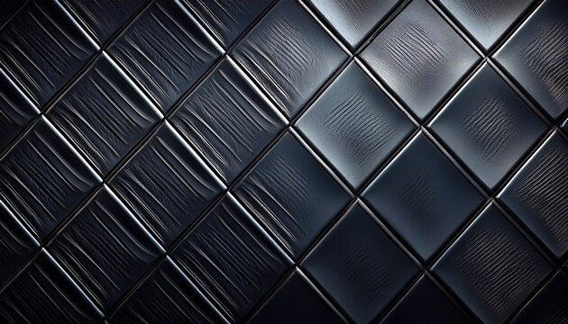 dark textured metal surface with a repeating diamond or rhombus pattern creating a robust and industrial appearance