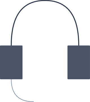 Modern wireless headset icon vector illustration for business communication customer service and remote work technology