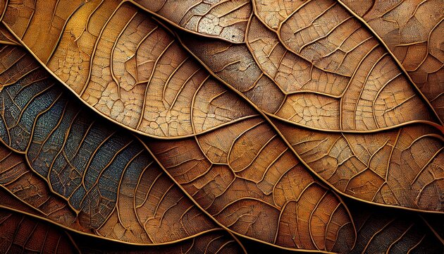 dry or old leaves with a micro pattern decorative background generative ai
