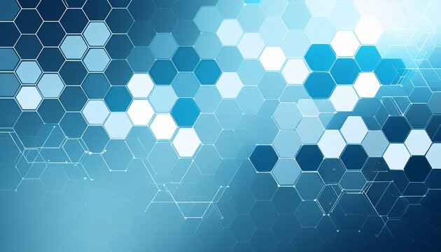 abstract blue and white hexagon background futuristic digital hi technology banner healthcare background