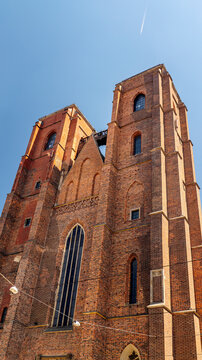 St Mary Magdalene Cathedral with Witches Bridge in Wroclaw, Poland