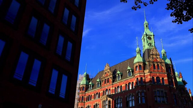 the famous speicherstadt in hamburg germany 4k video