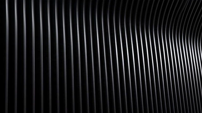 Abstract Metallic Wave Background with Vertical Curved Lines