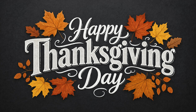 Thanksgiving Typography Logo Design Template