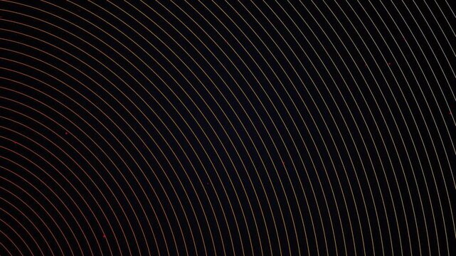 Abstract Golden Concentric Curves Motion Background Loop.