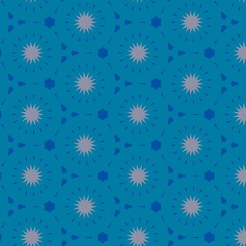 Radiant Starburst Patterns on Blue Background