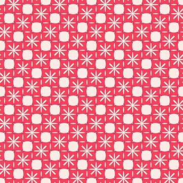Classic Red and White Pattern with Floral Touch