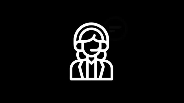 Customer service icons with speech bubbles representing communication and support