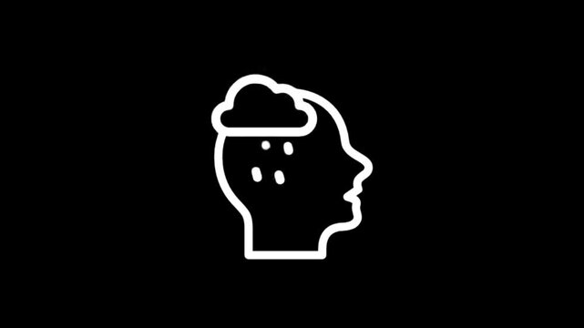 Abstract representation of a person experiencing emotional distress and sadness