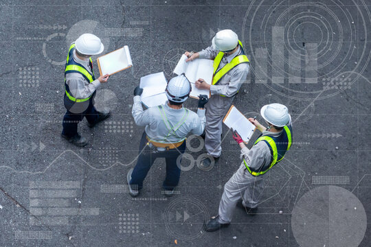 建設DXによる進捗管理と工程管理　現場の施工管理イメージ
