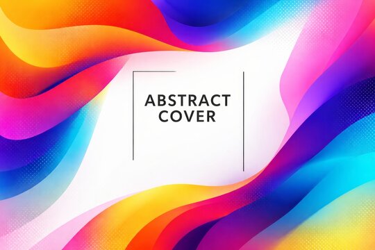 Colorful abstract design with flowing shapes and vibrant hues for use in creative projects