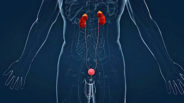 Urine formation in the nephron through glomerular filtration, reabsorption, secretion and excretion.